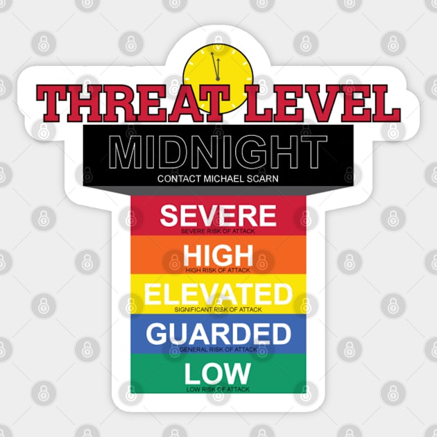 Threat Level Midnight Sticker by huckblade